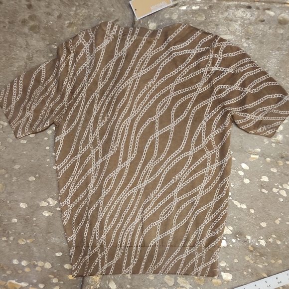 MICHAEL Michael Kors Brown and White Patterned Top - Picture 5 of 5